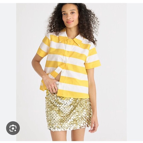 J. Crew Tops - NWT J. Crew Gamine Poplin Shirt in Cabana Stripe